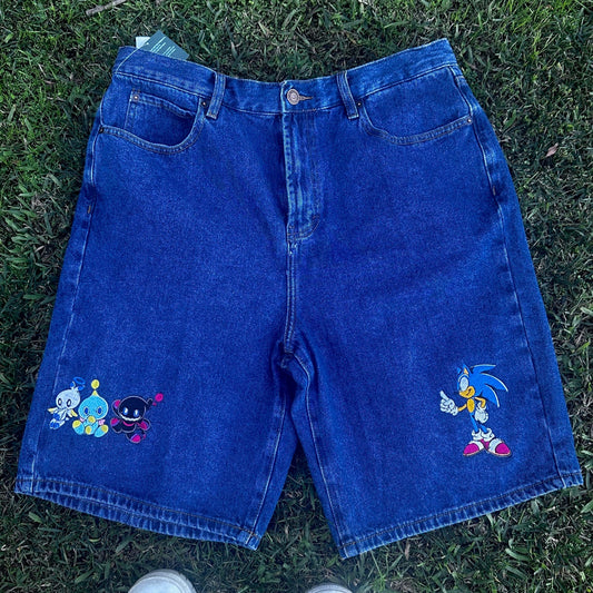 Sonic The Hedgehog Embroidered Jorts