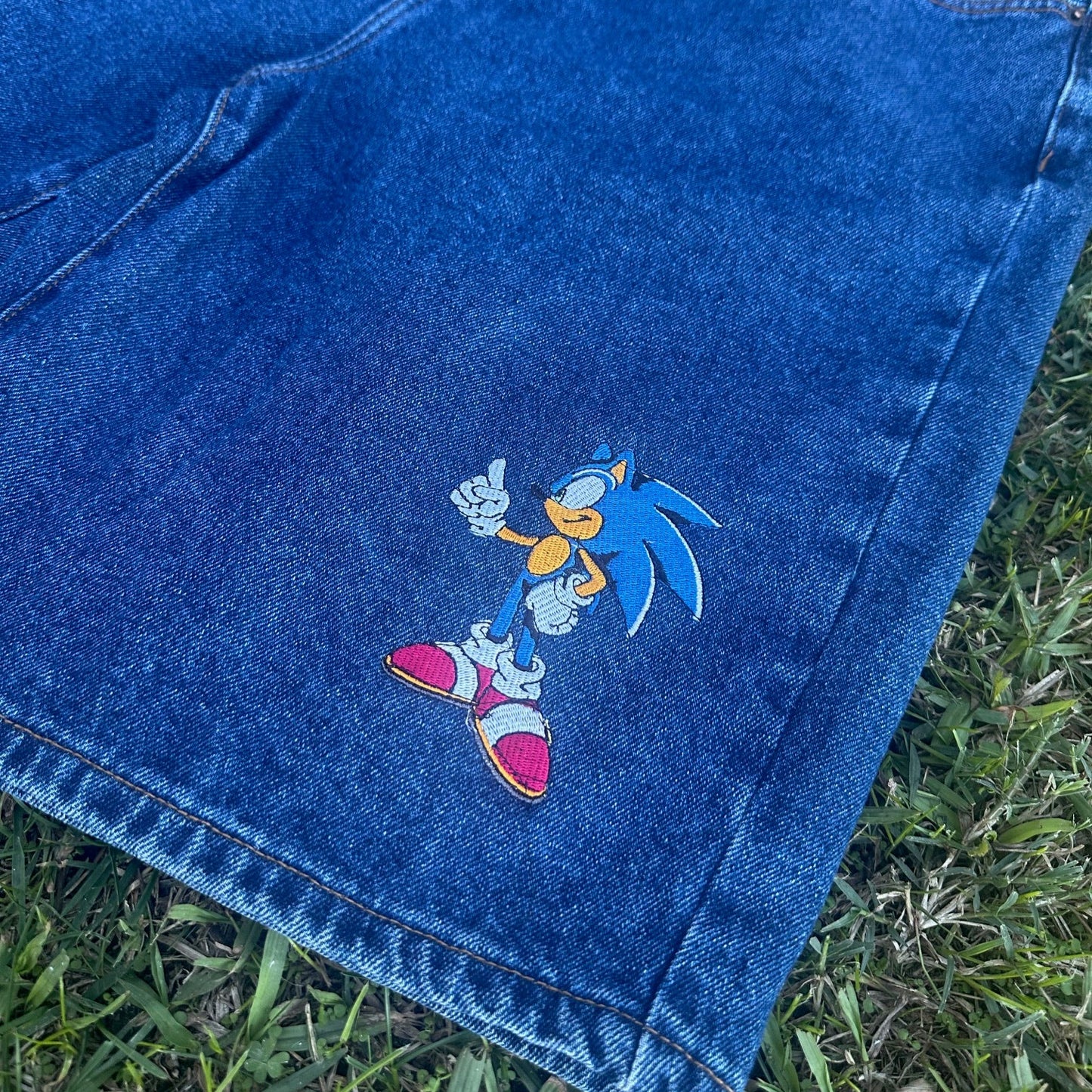 Sonic The Hedgehog Embroidered Jorts